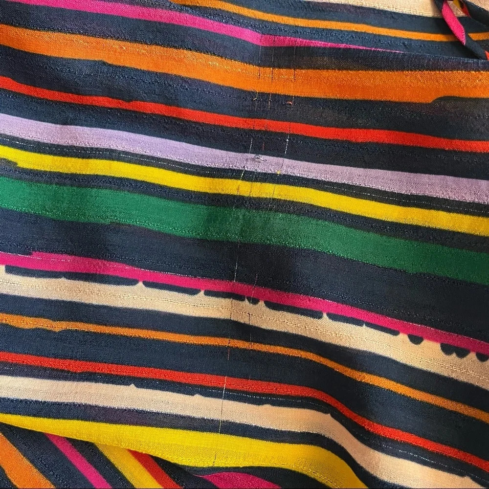 Tularosa Striped Balloon Sleeve Peplum Top - Picture 11 of 11